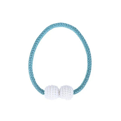 Magnetic Curtain Buckle Tieback – Beaded Hanging Ball Curtain Clip (1 Pair, Random Color)